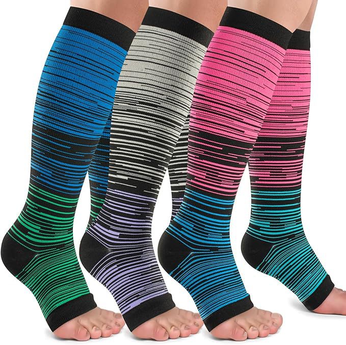 Calcetines de compresión transfronterizos Calcetines de pantorrilla Calcetines elásticos Deportes Ciclismo Correr Calcetines de yoga Calcetines de compresión de tubo largo para hombre Spot para mujer