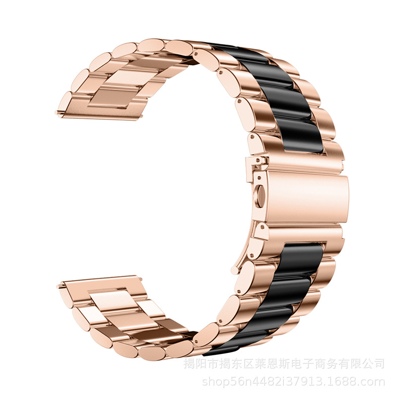 Three steel belts - rose gold black - fuel injection
