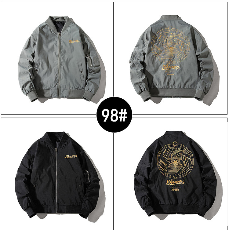 Trendige bestickte fliegende Frühlings- und Herbst-neue Baseball-Anzug-Mode-beiläufige lose Manteljacke für Männer_voghion.com