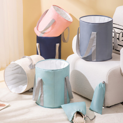 CH household adult foot bath bucket over calf insulation foot wash deep bucket portable travel foot bath folding foot bath bag