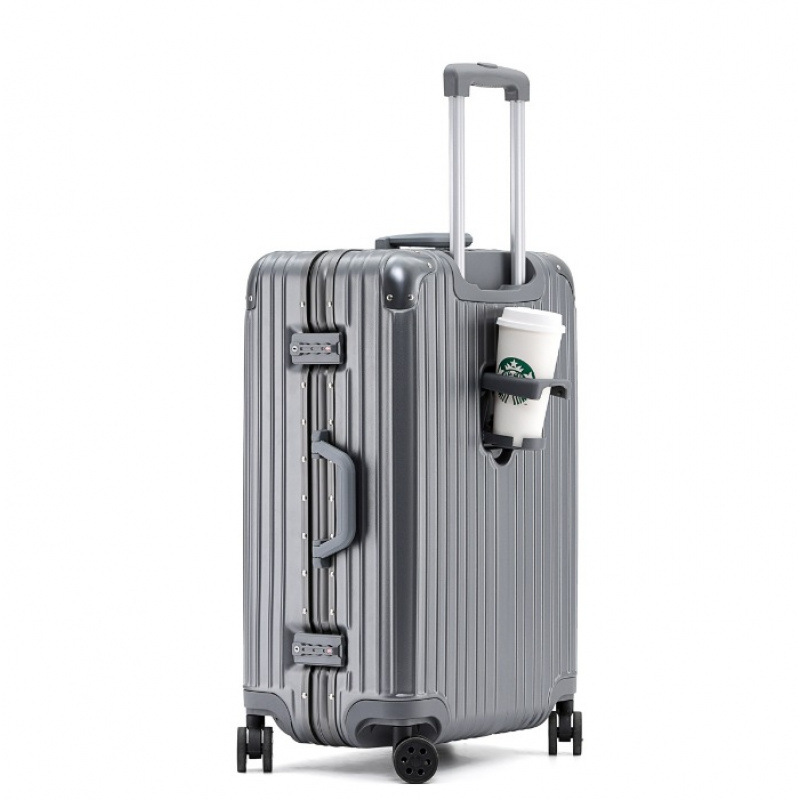 Caja de contraseña de aleación de aluminio y magnesio para mujer, maleta con ruedas universales para hombre, maleta de 20 pulgadas, maleta, caja de aluminio