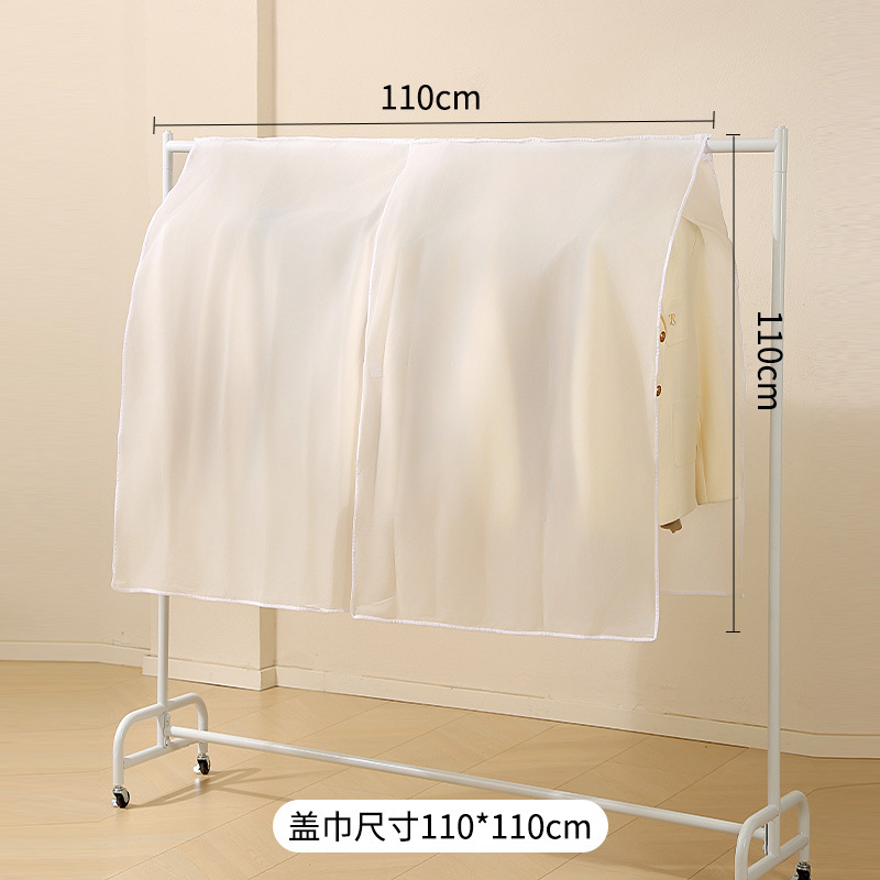 Funda antipolvo tridimensional engrosada, bolsa de almacenamiento de ropa a prueba de polvo, bolsa para colgar ropa transparente e impermeable de PEVA para el hogar con funda impresa. image 9