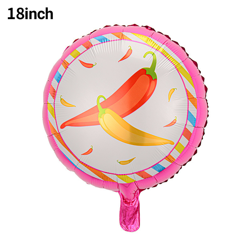 Globo de cactus transfronterizo Fiesta de carnaval Decoración Película de aluminio Burrito TACO Globo FIESTA Set
