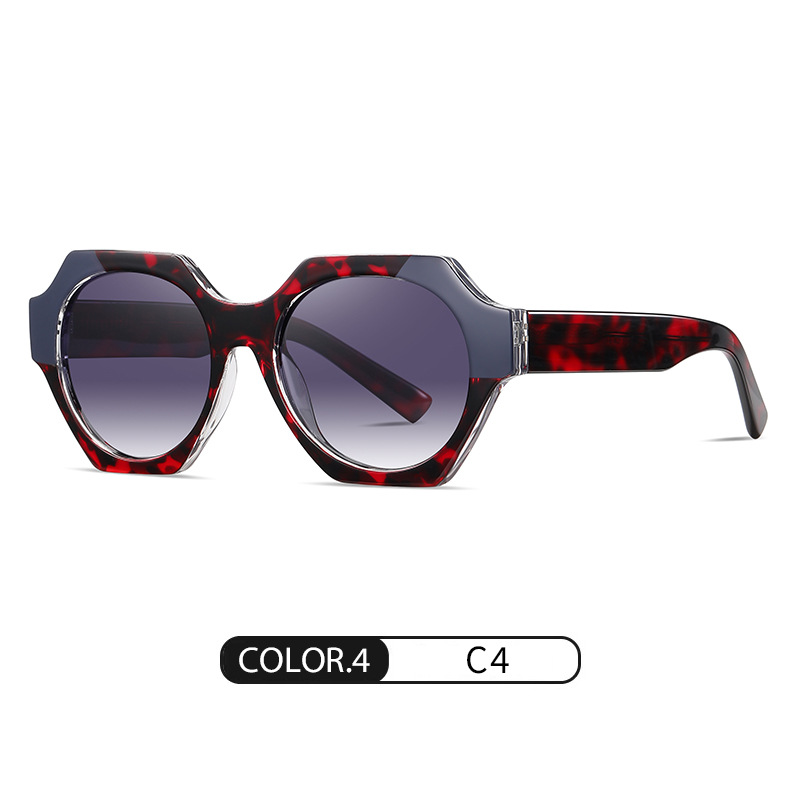 Nuevas gafas de sol polarizadas de placa S26106 Vintage polígono de placa antiazul gafas de sol de protección solar para exteriores