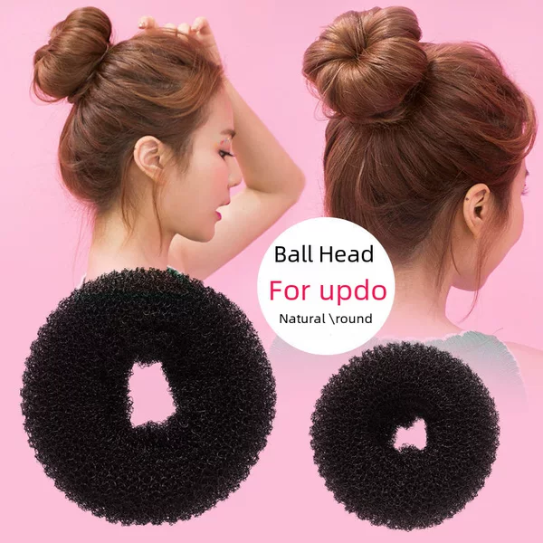 Girls Adult Ball Head Bud Head Lazy Style Artifact Hair Twister Fluffy Head Donut Hair Twister