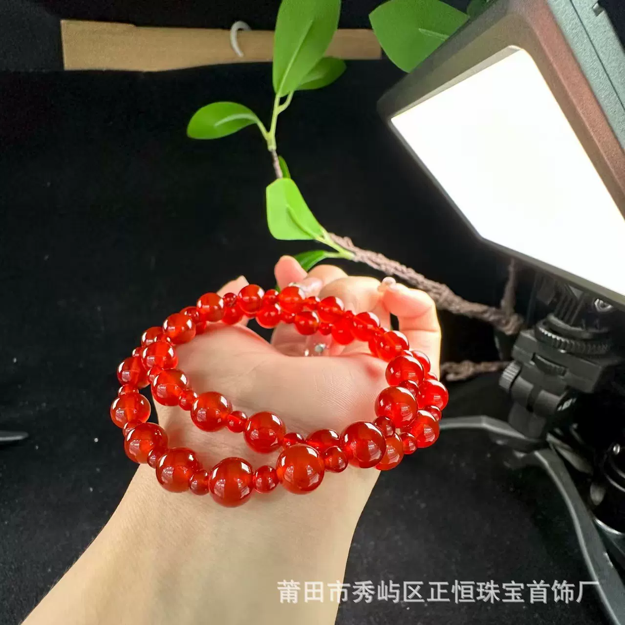 【许我耀眼】赵露思同款手串天然冰透7A红玉髓玛瑙双圈高颜值手链