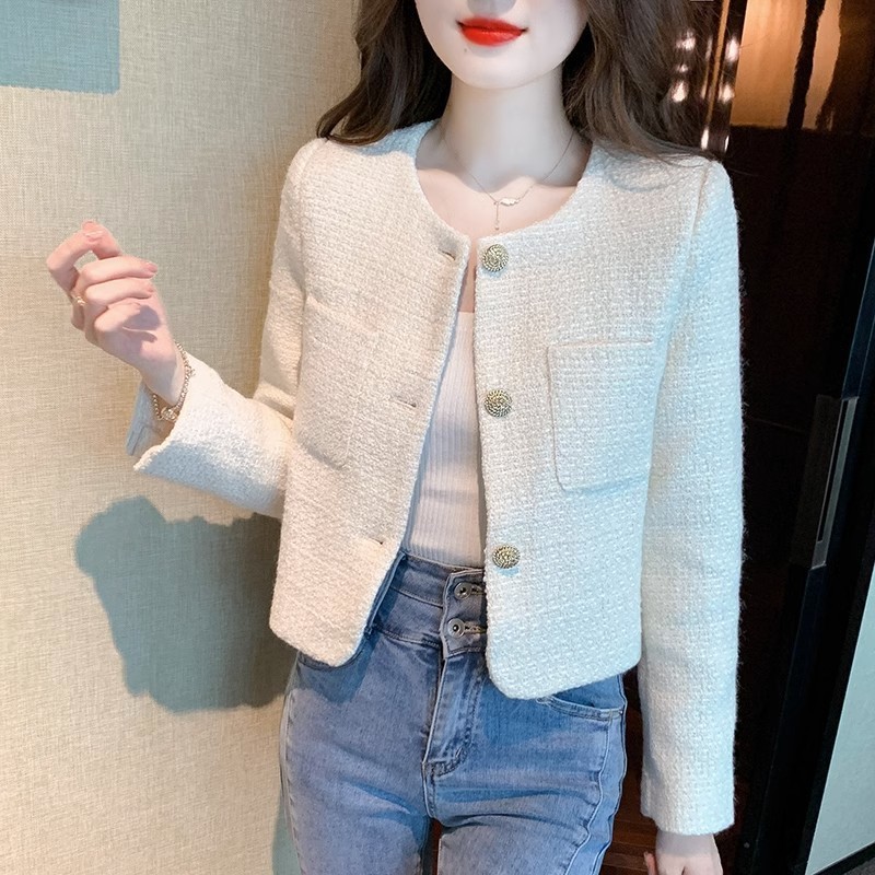 Chanel Style Coat Women's Spring and Autumn 2024 New High-end Style Elegant Small Tweed Short High-end Top Trendy