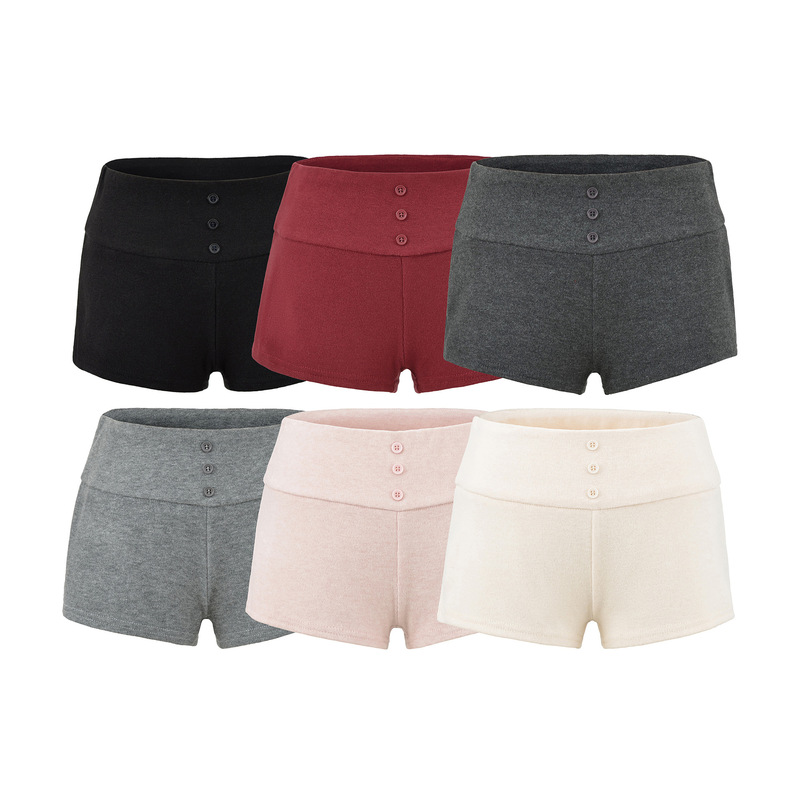 Cloud-Like Texture Pants Versatile Straight-Leg Pants for Women 2026 Spring Slim-Fit Three-Button Casual Elastic Hip-Hugging Shorts