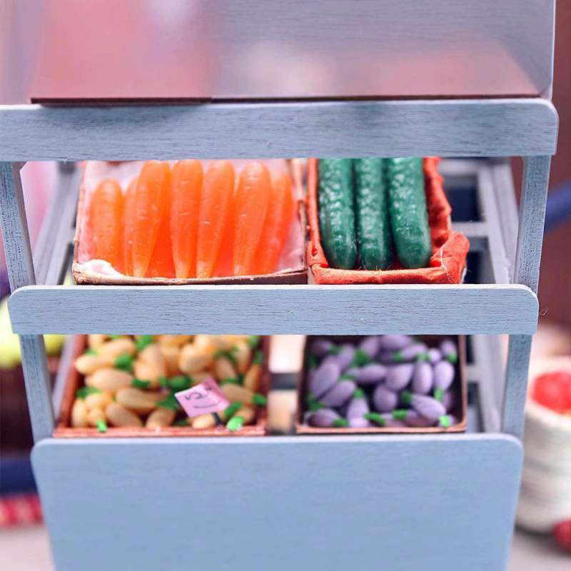 Миниатюрный 3D-домик для кукол набор аксессуаров из ПВХ еда, Реалистичные фрукты и овощи для DIY