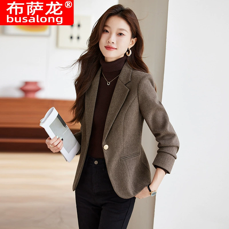 2024 новый бузалонг бузалонг с длинными рукавами профессиональный маленький костюм официальное женское пальто комбинезон 8210