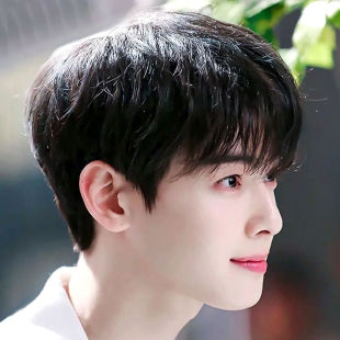 Internet Celebrity Wig Male Korean Style Handsome Boy Fashion Short Hair Full Real Hair Natural Invisible Men's Wig Full Headgear