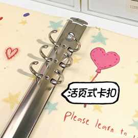 可爱猫笔记本a5卡册皮面pu生日可爱猫活页本可拆卸全彩记事本子