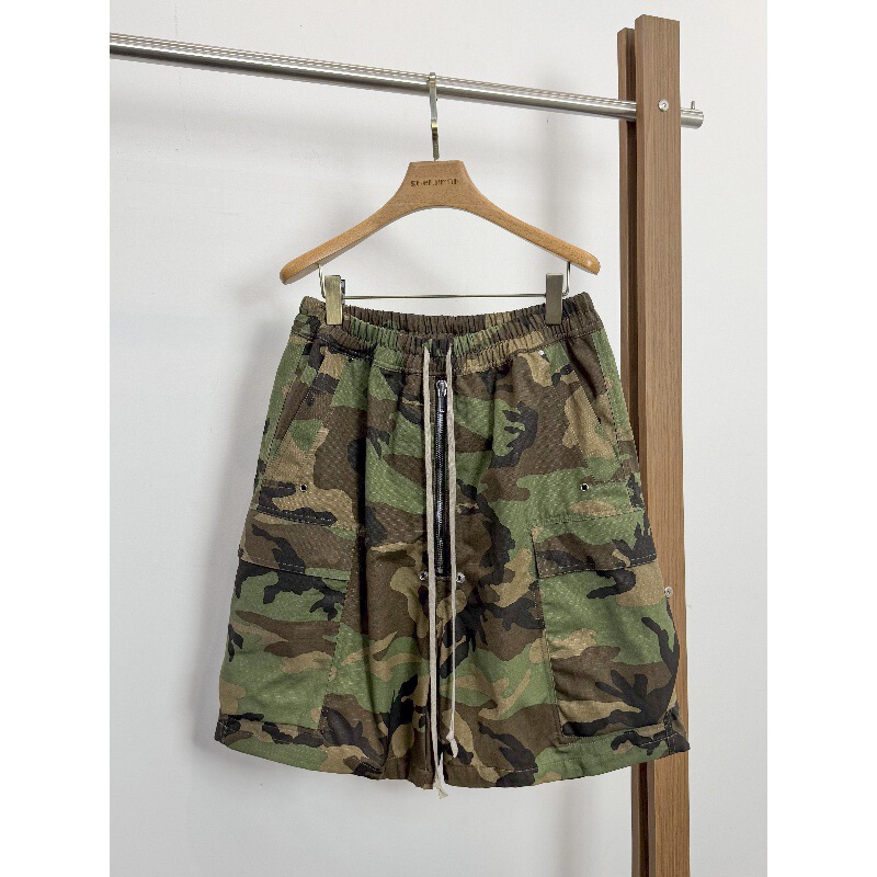 European and American High Street Ro Style Drawstring Washed Vintage Casual Camouflage Multi-Pocket Accordion Pocket Cargo Shorts European and American High Street Ro Style Drawstring Washed Vintage Casual Camouflage Multi-Pocket Accordion Pocket Cargo Shorts