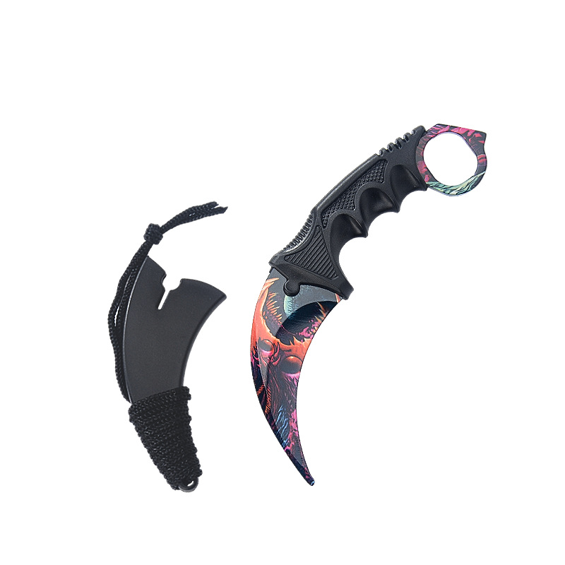 3D bestia + cuerda cuchillo cubierta