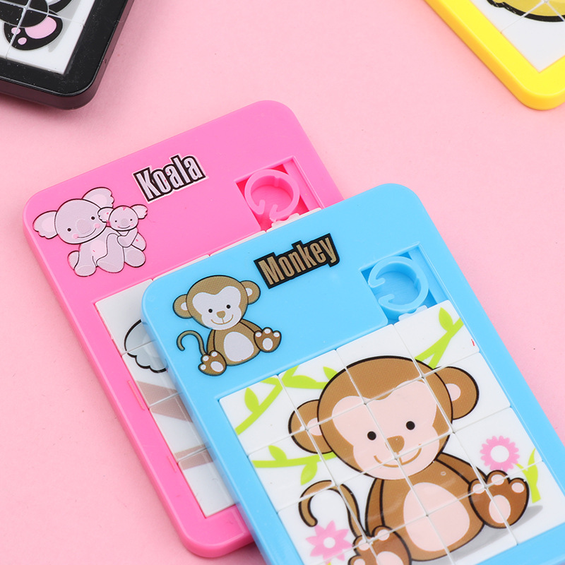 Animal Hua Rongdao niños deslizante puzzles móviles niños juguetes de entrenamiento de pensamiento lógico regalos para niños