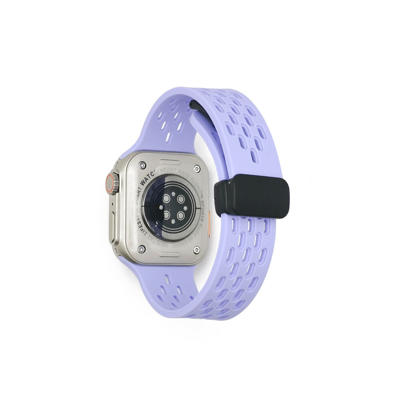 Suitable for Apple Watch87654 Huaqiangbei S8 Smart Watch Strap Magnetic Buckle Hole Breathable Model