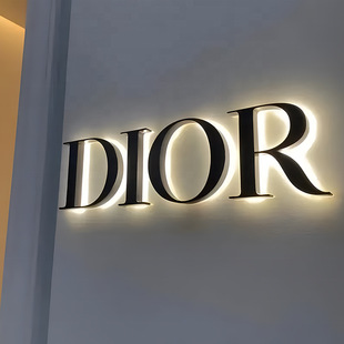 Rebow Custom Backlit Logo Light Emitting Diode Channel Letters 3D Sign Stainless Steel Electronic Lighting Sign