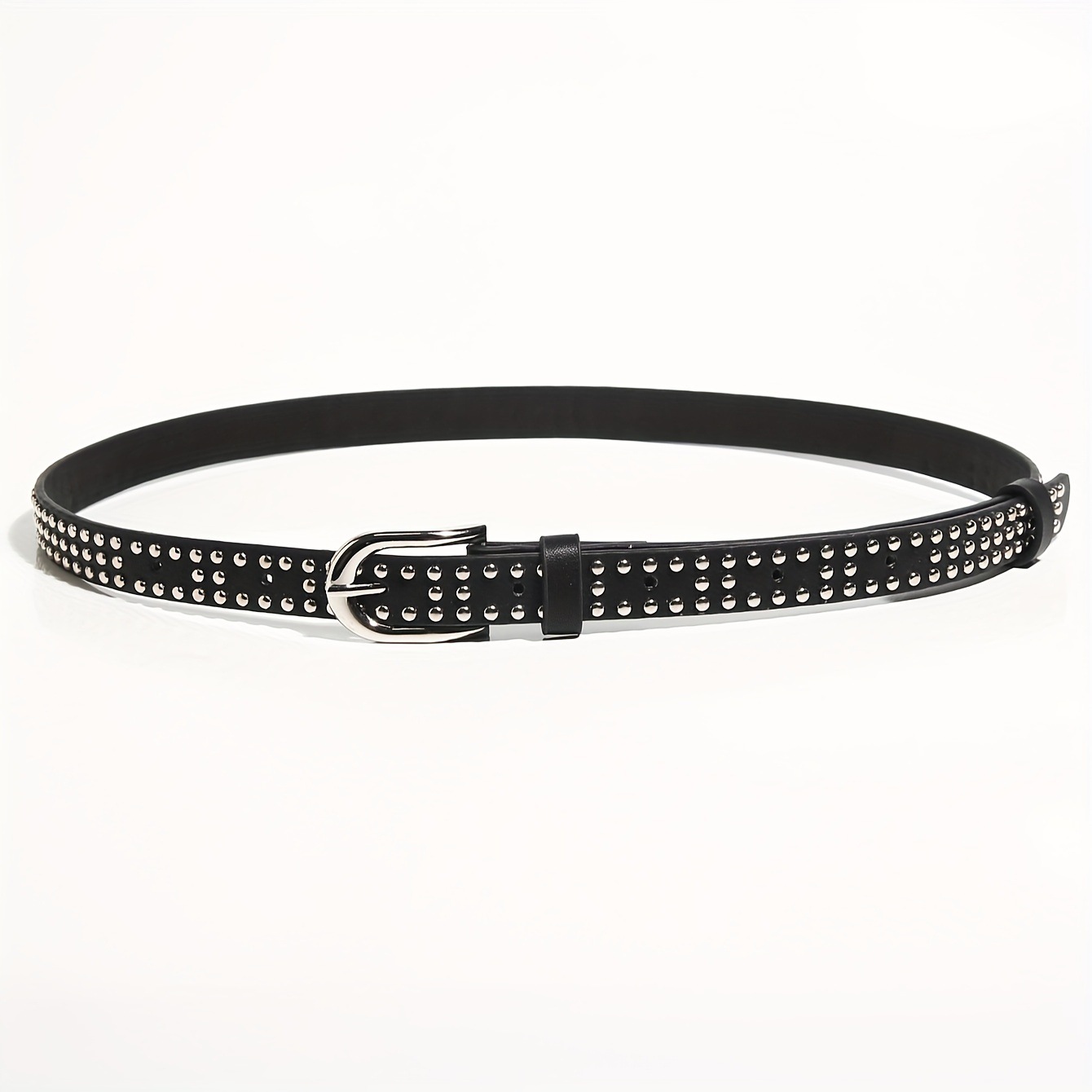 Pu Leather, Alloy Material Streetwear Geometric Pu Leather Alloy Women's Leather Belts