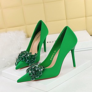 18249-H27 European and American style banquet high heels for women's shoes, ultra-high heels, slim heels, satin, sh