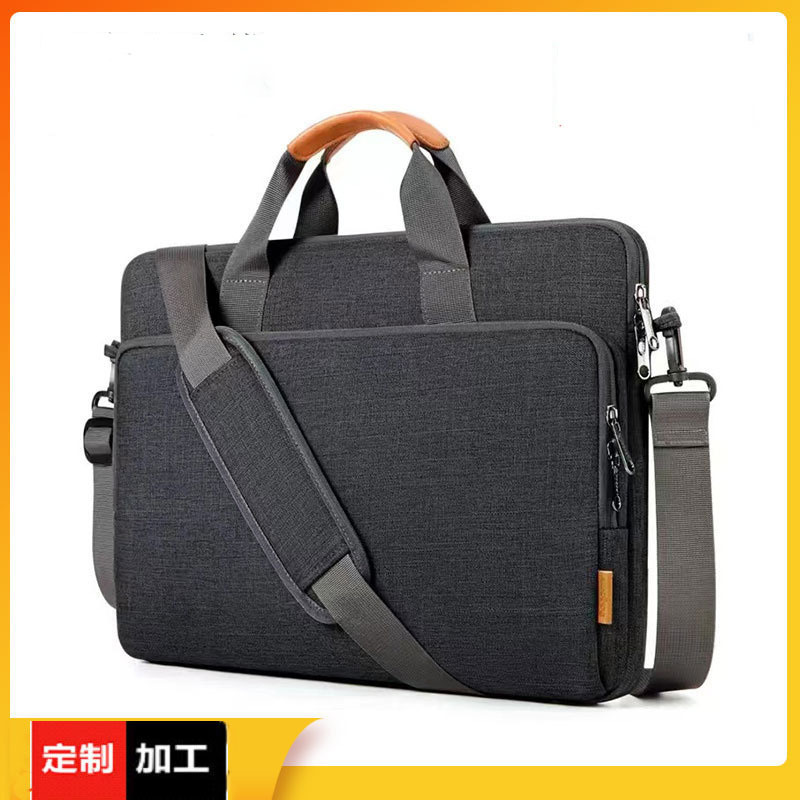 Cross-Border Laptop Bag, Anti-Fall, Shockproof, Satchel Business Portable Cross-Body Briefcase, Computer Protective Cover 16inch