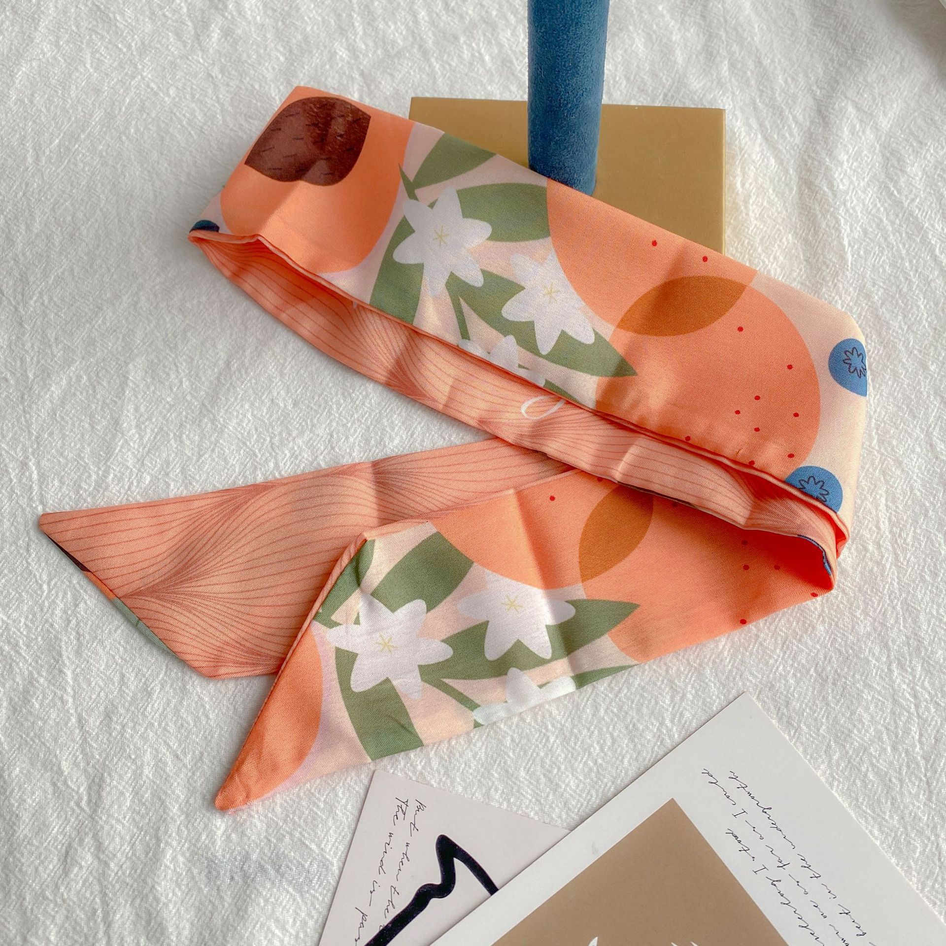 Estilo francés Internet celebridad bufanda banda para el cabello Niñas vintage pajarita banda para el cabello largo Corea del Sur ins cuerda para el cabello accesorios para el cabello