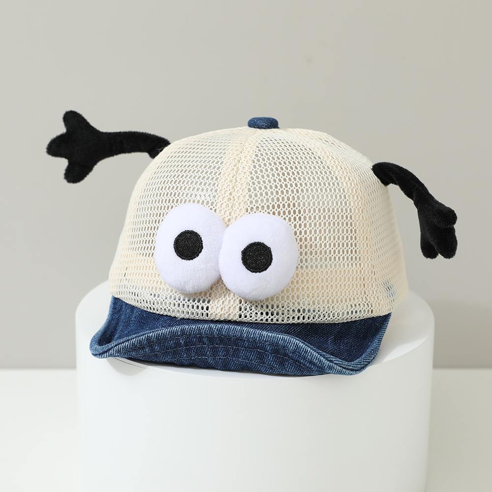 Sombreros para bebés de verano delgados vaqueros de malla transpirables gorras de pato para niños y niñas de mes pequeño sombrero de béisbol protector solar