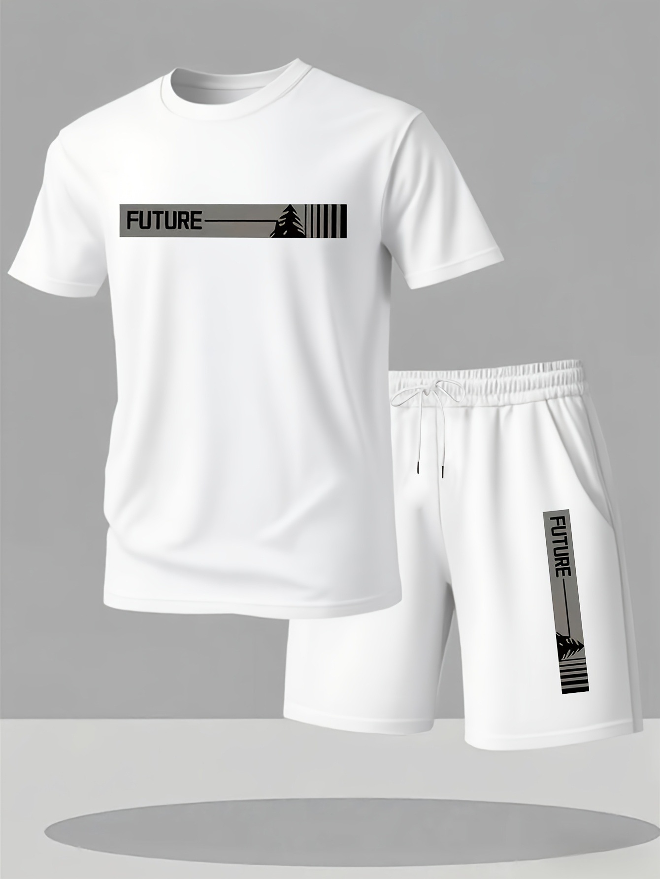 Men's Casual Sports T-Shirt Set Quick Drying Breathable Polyester Mesh Sweat Wicking Comfortable Soft Short Sleeve_viptrois.com