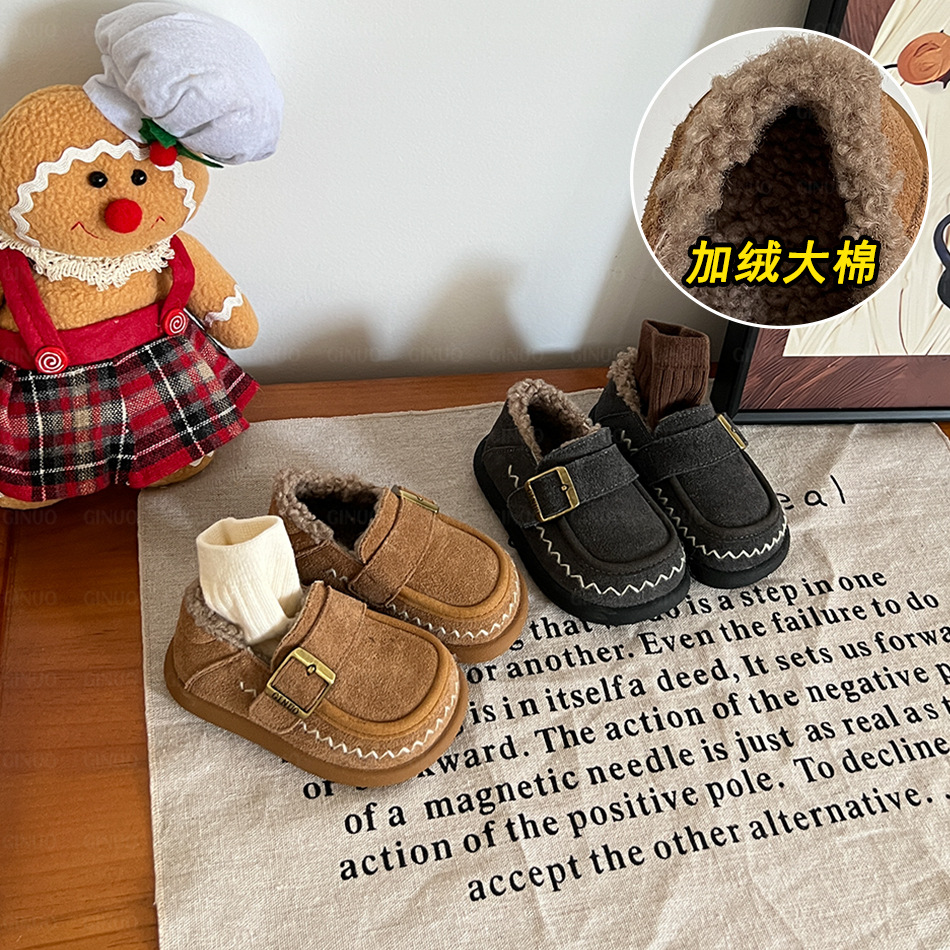 {16-25 size} Winter new girls' Birkenstock shoes plus velvet two…