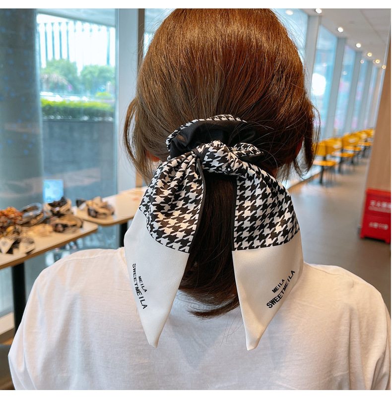 Fashion Contrast Color Smiley Face Printing Hair Scrunchies display picture 6