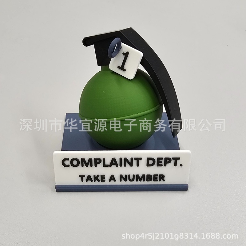 跨境新品Funny Complaint Dept Grenade Figure 有趣的手榴弹模型|undefined