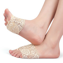 Lace Half-Palm Socks Women Sandals Slippers Invisible Socks High Heels Non-Slip Love Cotton Bottom Pocket Pad Cross-Border