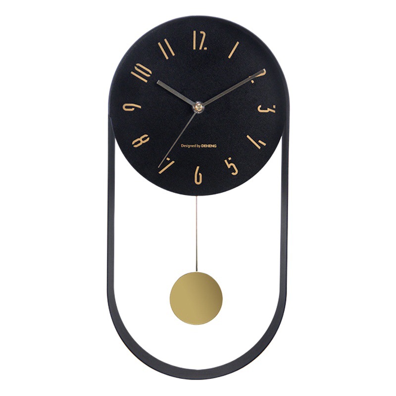 Moda luz lujo swing reloj moderno reloj creativo simple hierro reloj hogar sala de estar Reloj de pared al por mayor
