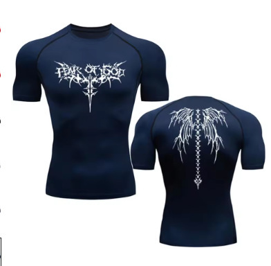 メンズ Tシャツ 半袖 速乾 スポーツ タイト Tシャツ アニメ 速乾 ジム トレーニング タイツ スポーツ 半袖|undefined