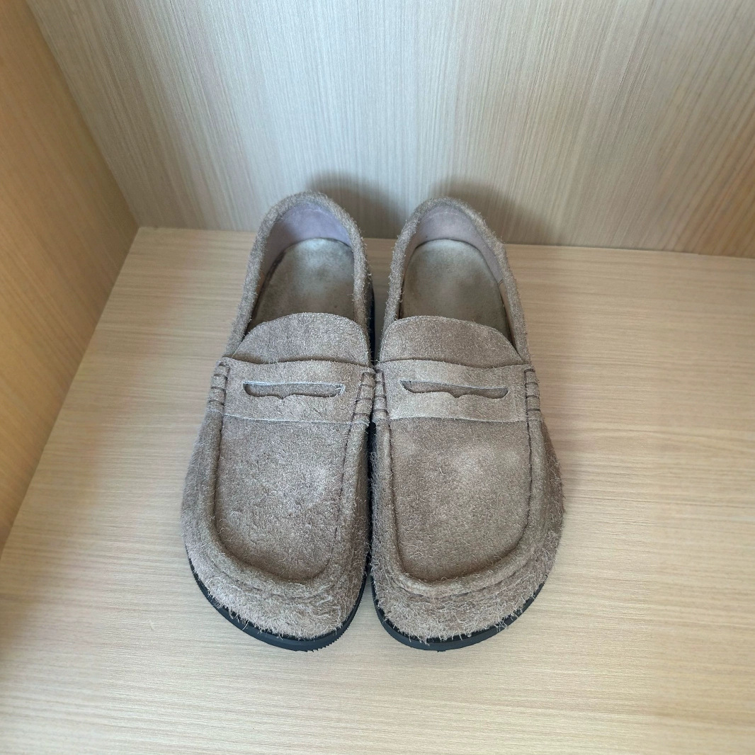 Otoño e invierno nuevos zapatos Lefu de todo fósforo cepillado de terciopelo de vaca importados