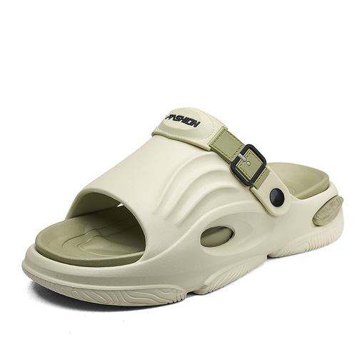 2024 Versatile Men's Fashion Summer Trend Thick Sole Non-Slip Outdoor Hot Pot Couple's Personal Double-Use Slippers