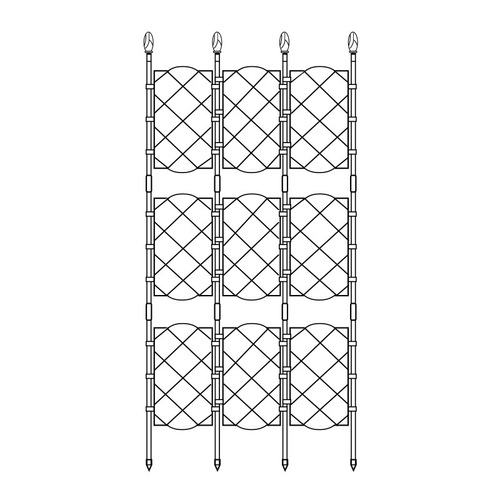 Outdoor climbing screen gardening flower stand clematis rose climbing bracket outdoor courtyard grid plant stand