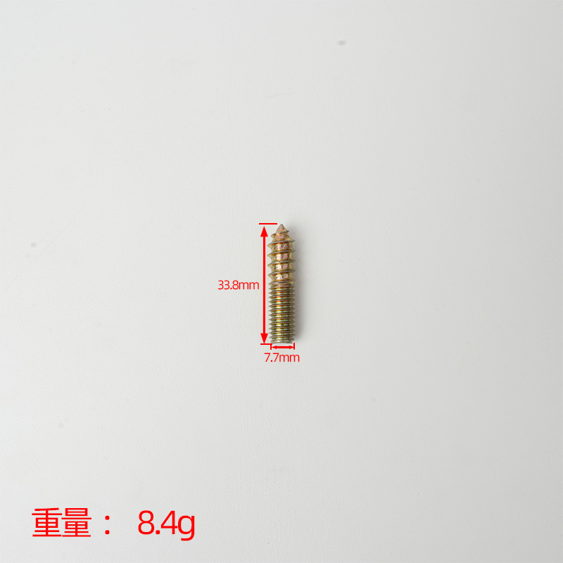 Tornillos autorroscantes de cola puntiaguda de dientes de doble cabeza galvanizados en color Tornillos de conexión de dos dientes Tornillos autorroscantes de dientes de madera para muebles