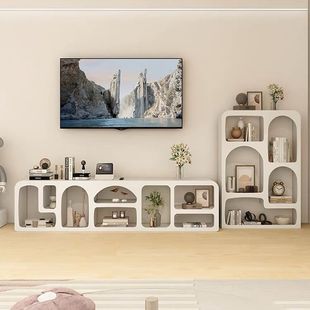 Floor-Standing Storage Cabinet in Ins Style, Cream-Style Cabinet, Ins-Style Bedroom and Living Room Tv Cabinet, Small Apartment High Model