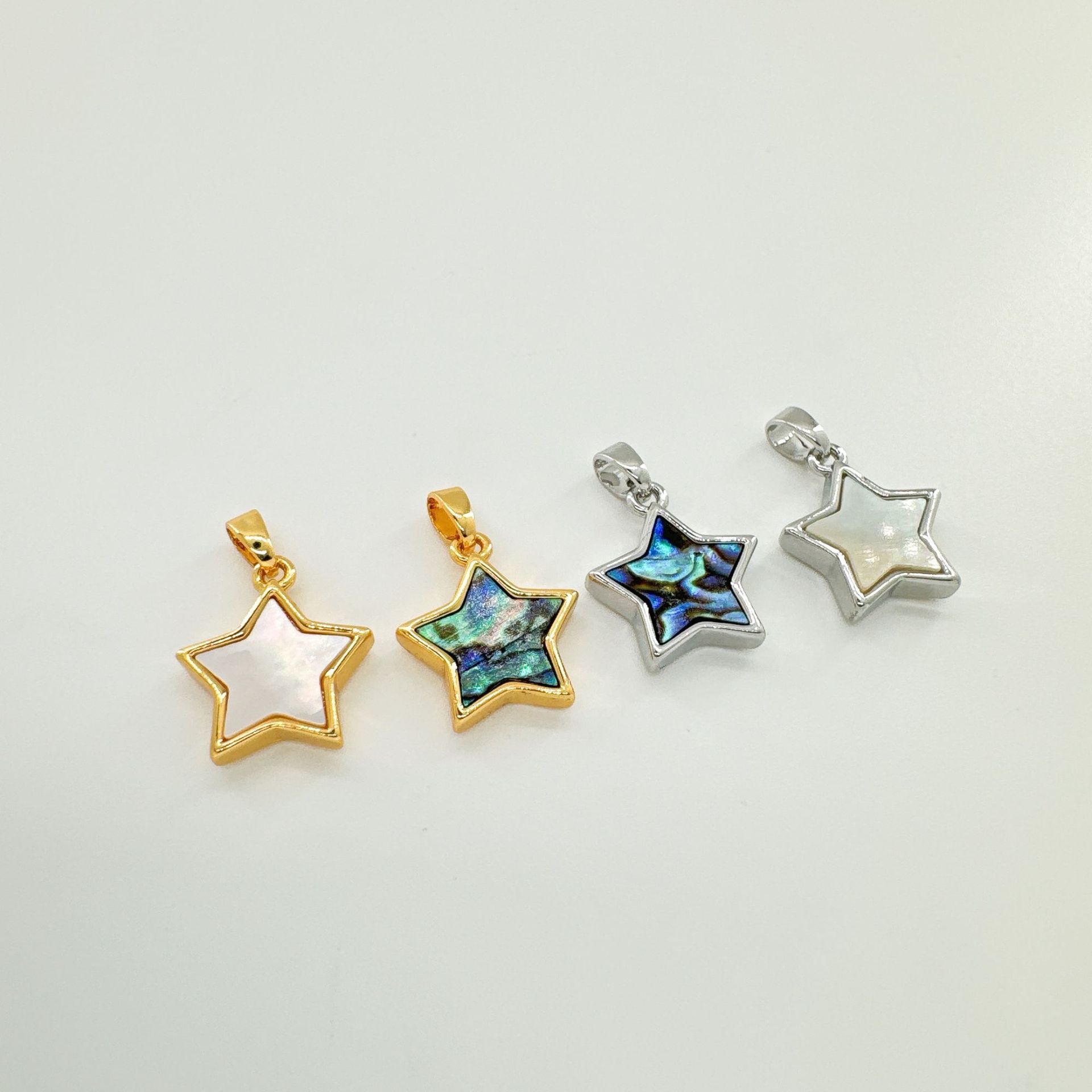 4g Weight Pendant Jewelry Making Type 1 Piece Copper Shell Abalone Shell Pentagram Pendant