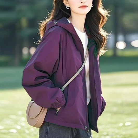 2025年新款冲锋衣女女装秋季休闲冲锋衣大码胖mm超显瘦夹克跨境|undefined
