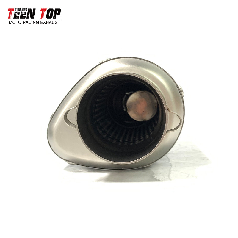Motorcycle modified exhaust Yongyuan MT07 ER6N 502C Jicun triangle Scorpio modified exhaust pipe muffler