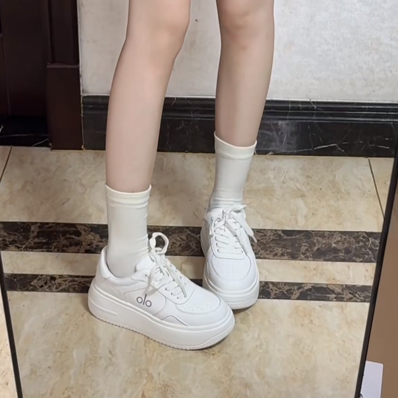 厚底小白鞋7cm百搭休闲运动鞋女 增高透气2025秋欧货鞋子潮流时尚|undefined