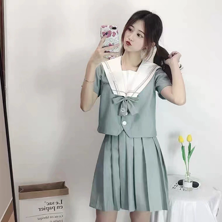 Японская православная Униформа JK платье с жасминовой глазурью летний Мягкий Костюм морячки для девочек японская школьная форма классная форма костюм в студенческом стиле