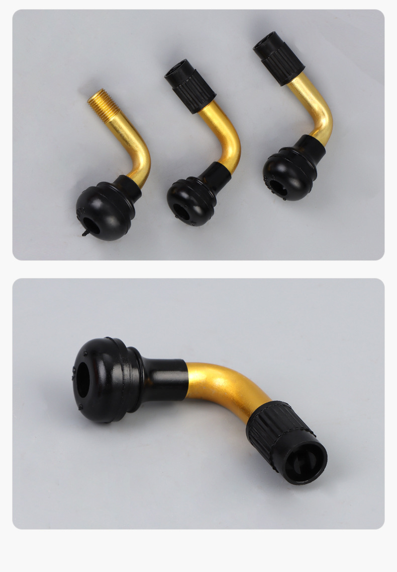 Electric Motorcycle Tire Rubber Valve Stem, Motorcycle Vacuum Tire, Electric Vehicle Scooter, Curved Tire, Copper Inflator Valve