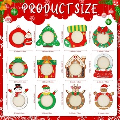 外国貿易で人気のクリスマス装飾木製フォトフレームペンダントは、ホリデーの雰囲気を醸し出し、卸売に最適です。