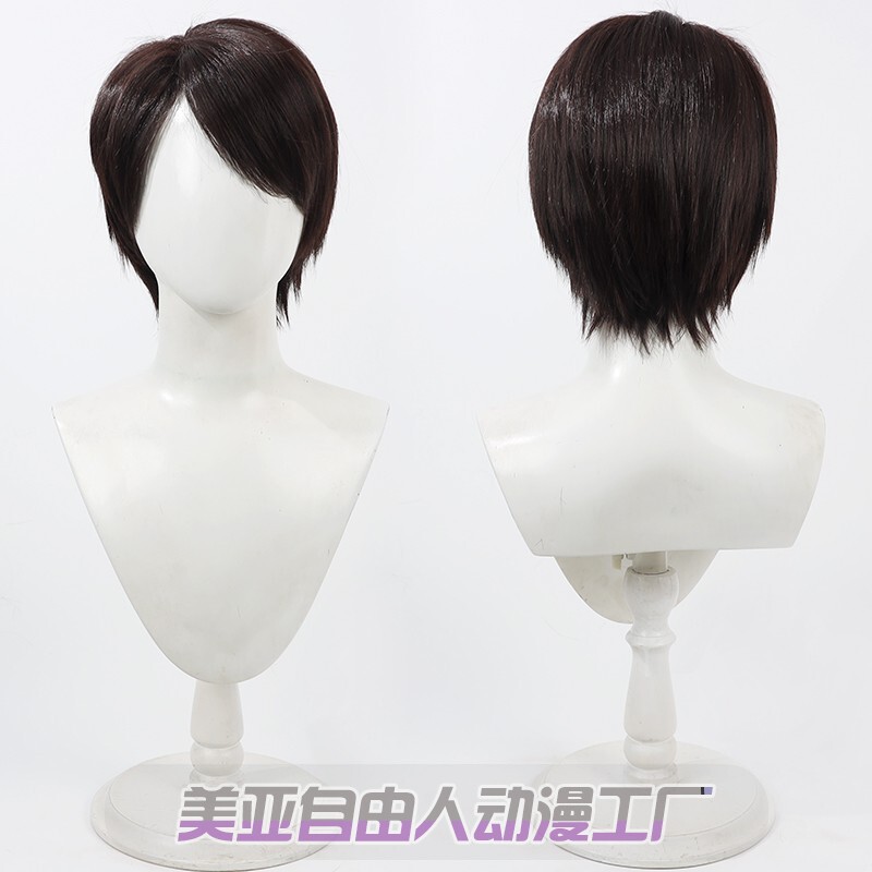 [Free Man] Kamen Rider Ex-Aid Mirror Flying Color cos Wig Genius Surgeon Dark Brown Hairy