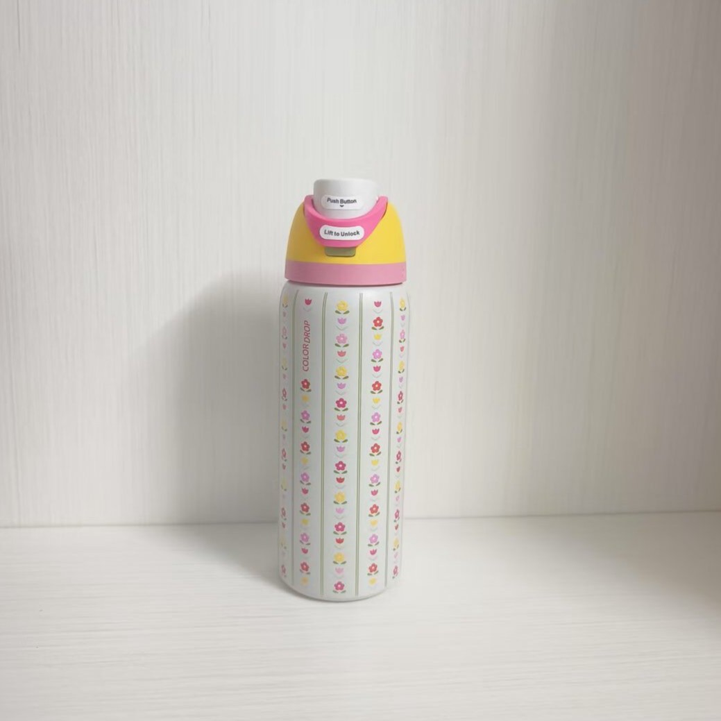 Vaso Aislado de Acero Inoxidable 304 Estilo Owala de Amazon con Asa, Botella de Agua Deportiva, Vaso de Doble Uso, Vaso para Agua, Regalo