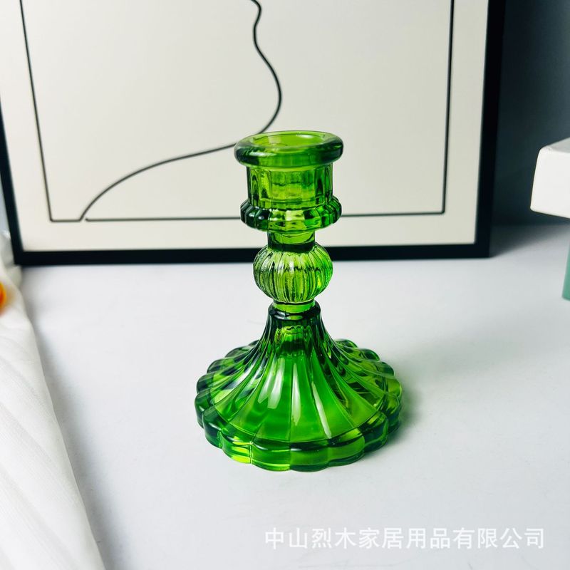 TikTok ホットセールガーリーハートピンクガラス燭台クリエイティブ誕生日プロポーズキャンドルライトディナー装飾品クロスボーダー限定|undefined