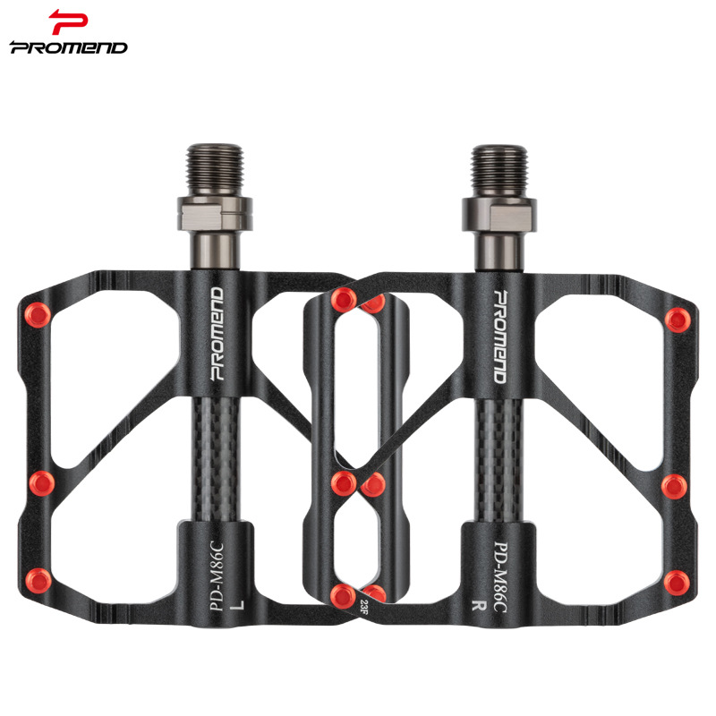 New PROMEND bicycle pedals R87C road bike carbon fiber bearing pedals mountain bike 3 bearing pedals