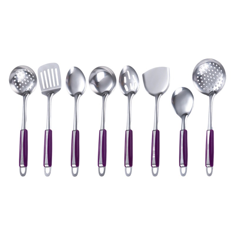 Kit de cocina de acero inoxidable doméstico muebles fritos cucharas de arroz cucharas de arroz set de ocho piezas image 1